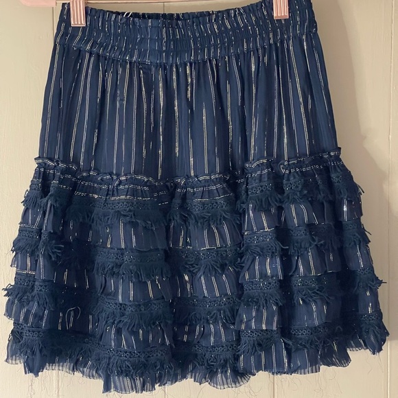 MISA Los Angeles NWT Ashlyn Top and Giulia Bottom Set in XS Beachy Boho Metallic - Picture 8 of 12